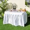 Foldable White Ice Bin Table with Skirt and Drainage, HDPE Top and Metal Frame for Parties